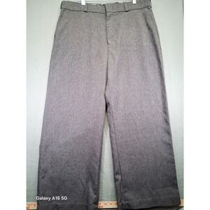 Men's Rawling Pants Gray Pockets Size 40x29 Flat Front Straight Leg